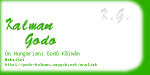kalman godo business card